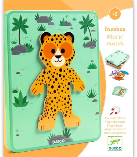 Djeco Inzebox Mix n Match ? Magnetisches Puzzle