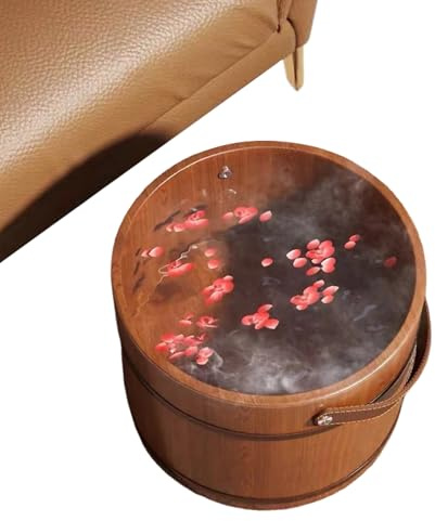 Footbath Bucket - Wooden Multi Functional | Basin for Soaking Feet - for Teens Mother Dad Grandma Men Women Youth Senior Home Spa Sauna