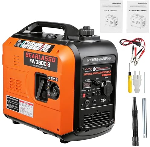 Inverter Stromerzeuger 2800W Stromgenerator Benzin Superleise 4 Takt mit 230V Steckdosen Leicht als Notstromaggregat Backup Stromausfälle für Camping Wohnwagen Garage Baustelle