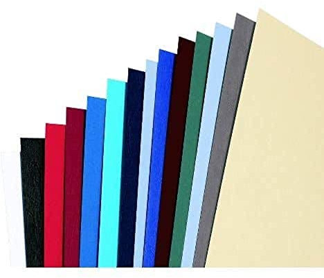 Rexel Acco Einbanddeckel (Ledernarbung, mit Fenster, 280 g/qm, Format A4) 25 x 2 Stück blau