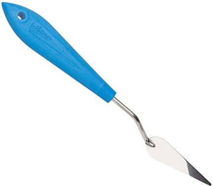 Ateco 1361 Offset Spatula, 2.4 Tear Drop Shape Trowel, Non-Slip Plastic Handle