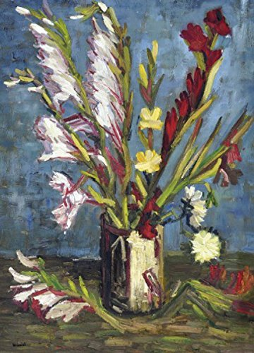 1art1 Vincent Van Gogh Vase Mit Gladiolen, 1886, 2-Teilig Selbstklebende Fototapete Poster-Tapete 250x180 cm