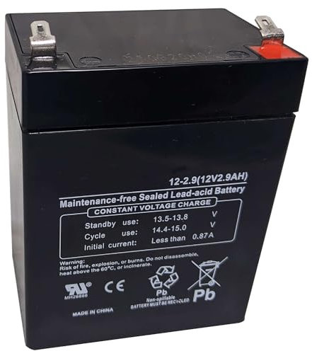 BatteryTrader® battery pack compatible with PBQ 2.9-12 12 volt 2.9ah sealed Lead Acid Replacement
