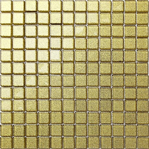 30cm x 30cm Champagne Gold Glitter Glass Mosaic Tiles Sheet (MT0080)