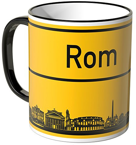 WANDKINGS® Tasse, Skyline Rom - SCHWARZ