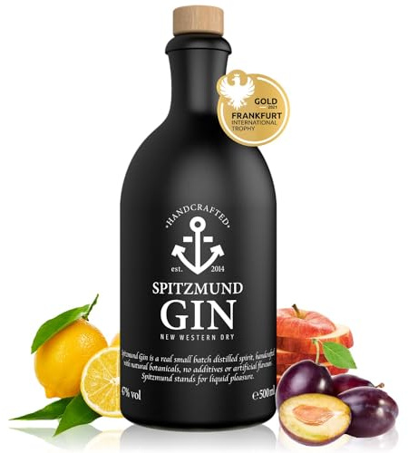 SPITZMUND Anker Gin 500 ml | ausgewogener Gin mit Wacholder, Pflaume, Apfel & Zitrus | harmonisch & vielseitig im Geschmack | ideal mit Tonic Water & für Cocktails | 47% vol.