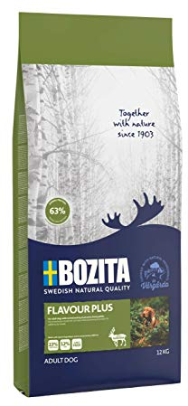 BOZITA Flavour Plus Hundefutter mit Rentier - 12 kg - nachhaltig produziertes Trockenfutter für erwachsene Hunde - Alleinfuttermittel