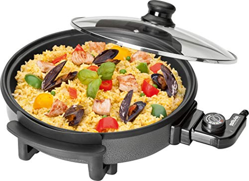 Silva-Homeline PPF 1503 a party padella con coperchio in vetro, 1500 W