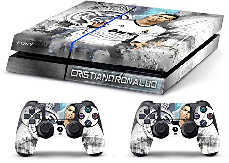 Skin Compatible para PS4 Old HD Cristiano Ronaldo Real Madrid - Limited Edition Decal Cover Adhesivo