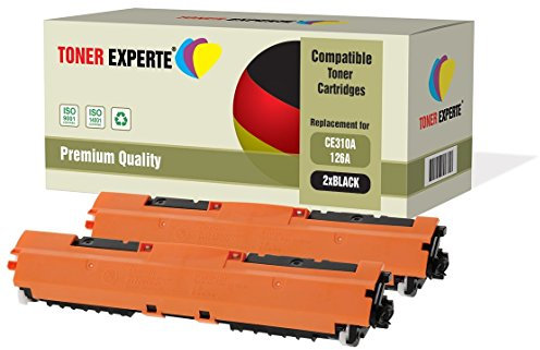 TONER EXPERTE 2er Pack Schwarz Premium Toner kompatibel zu 126A CE310A für Colour Laserjet CP1025 CP1025nw CP1020 M175a M175nw Pro 100 M175 MFP M175a M175nw M275 TopShot M275