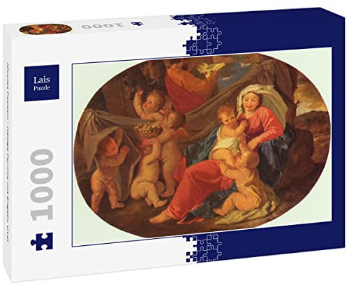 Lais Puzzle Nicolas Poussin - Heilige Familie mit Engeln, Oval 1000 Teile