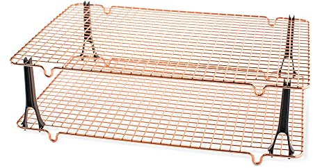 Nordic Ware 43727AMZM Stackable Cooling Racks, 2 Piece, Copper, Aluminum