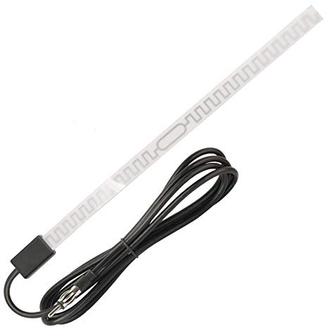 Bingfu Car Hidden AM FM Radio Antenna Windshield Window Glass Hidden Adhesive Mount Antenna Aerial for Vehicle Truck SUV Car Stereo Audio Radio Head Unit CD Media Receiver