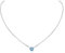 ChicSilver Damen Silberkette mit Aquamarin Geburssteine Zirkonia Halskette für Weihnachten Valentinstag