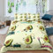 Kinder Bettbezug Set Kinder Süße Karikatur Avocado Bettwäsche Set 135x200cm Frisches Obst Sport Thema Betten Set Für Teenager Raumdekoration Schöne Avocados