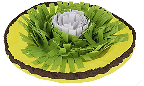 Kerbl Pet Schnüffelteppich Bowl gelb/grün/weiß, Ø 60cm