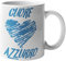 CHEMAGLIETTE! Tazza Stampata Divertente Idea Regalo Mug Tifosi Napoletani Con Stampa Cuore Azzurro