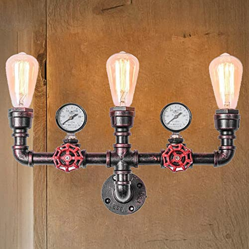 Vintage Wasserrohr Wandleuchte Retro Industrielle Wandlampe Steampunk Design Deko Loft Wandlicht E27 Sockel Led Beleuchtung Für Bar Café Treppe Gehweg Restaurant Korridor Untergeschoss,B