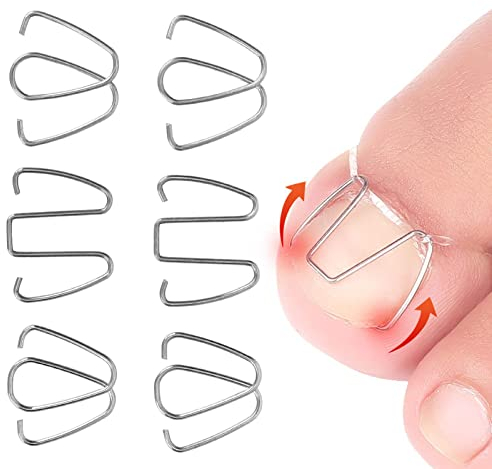 Correctoras Uñas Encarnadas,Gancho de Corrección de Uñas Herramienta para Uñas Encarnadas Tiras Correctoras de Uñas Elevador de Alambre Herramienta de Recuperación para Mujeres Hombres Corrector