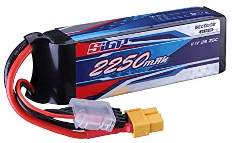 SIGP 3S Lipo Battery 2250mAh 11.1V 25C with XT60 Plug for RC Airplane Quadcopter Helicopter Drone FPV Racing Model Hobby