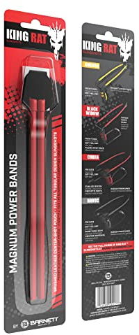 BARNETT King Rat Slingshots Magnum Power Band Rubber Elastic Slingshot Replacement Band Featuring Leather Pouch