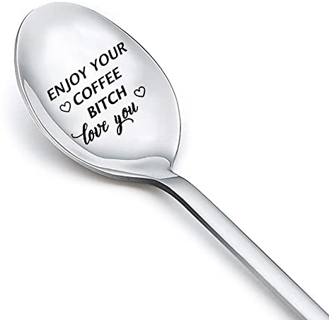 Best Friend Funny Gifts for Girls BFF Birthday Gifts for Bestie Enjoy Your Coffee Spoon for Women Best Friends Friendship Gift for Sister Girlfriend