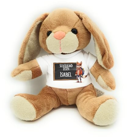 Kilala Zuckertüten-Topping Hase – Personalisiertes Kuscheltier, Glücksbringer Einschulung (Fuchs)