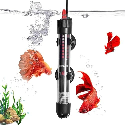 Calentador Acuario 50W,Calentador Sumergible para Pecera,Calentador Sumergible,Calentador Acuario,Temperatura Ajustable 16-32 ° C para Peces y Tortugas Marinas,para acuarios de 25-40cm