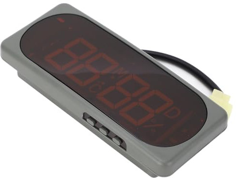 Auto Digitale Temperatur Luftfeuchtigkeit Anzeige Uhr DC24V Elektronische Uhr Hygrothermograph Genaue Zeitablesung Stabil für Fahrzeuge Yachten