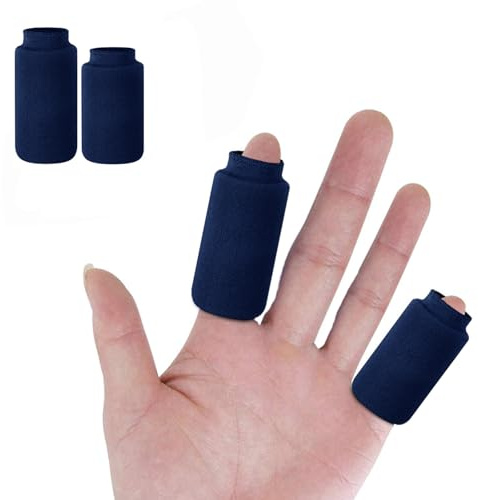 ThreeH Finger Ice Sleeves 2 Ice Pack for Toes and Fingers Reusable Gel Compression Sleeve Thumbs Toes Hot Cold Therapy for Injuries Swollen,Navy