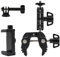 RLXMARTD Sports Camera Mount for Bicycle,Motorcycle,Super Camera Clamp Mount with 360° Magic Arm Ballhead,Double 1/4 & 3/8 Threads