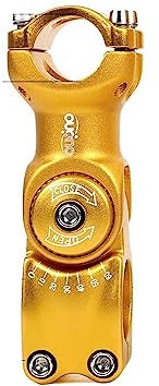 Lenkervorbau Passen Sie den Vorbau um 0–60 Grad an Fahrrad Vorbau(25.4x90mm Gold)