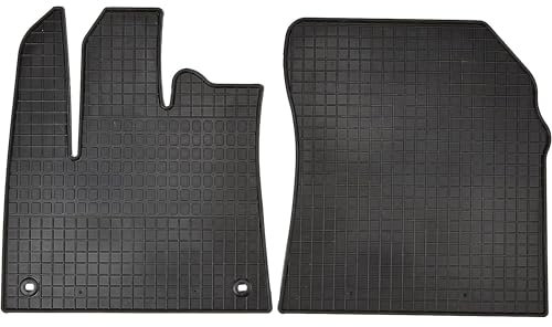 PETEX Passform Gummimatte für FIAT Doblo Cargo ab 07/2022 vorne, 2-teiliges Set, PKW Auto Fußmatte, schwarz, robust, wetterfest