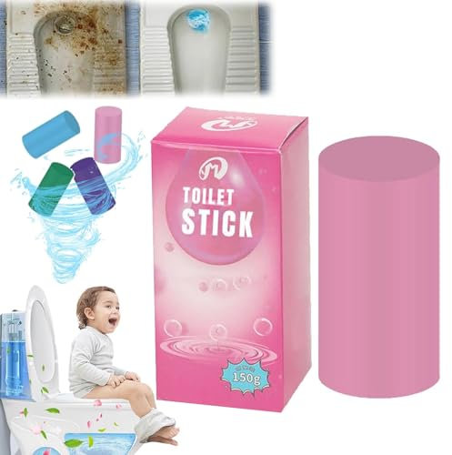 ZANWANXIN Upgraded Concentrated Descaling Toilet Cleaning Stick, Toilet Bowl Cleaners Stick Deep Cleaning, Four Scents of Toilet Cleaning Sticks, Upgraded Rectangulau Toilet Cleaning Stick (1, Pink)