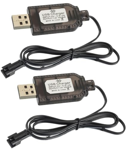 EPLZON 7,4 V AkkuLadekabel, SM-2 Pin Stecker Adapter, Verwendet auf RC Flugzeug, RC Panzer, RC Modellfahrzeug, Buggy Auto, LKW, Boot (2 Stück)