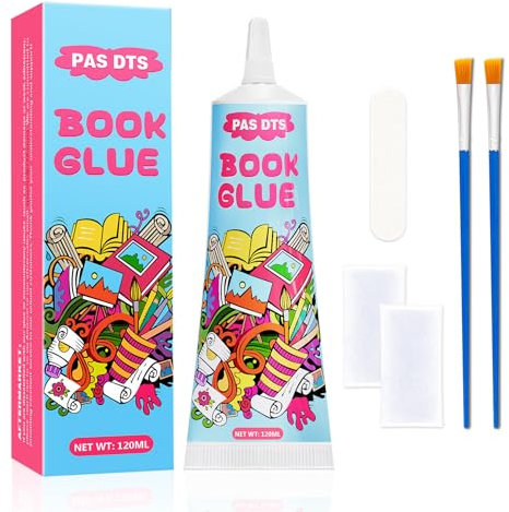 Book Glue 120ml-Suitable for envelopes, Paper Crafts, Postcards, DIY Projects, and Scrapbooking-Transparent, quick drying, strong，Adhesive, Glue