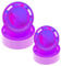 CEILIWEN Lot de 50 assiettes en carton irisées, holographiques de 22,9 cm et 17,8 cm, fournitures de fête irisées, accessoires de fête holographiques (violet irisé)