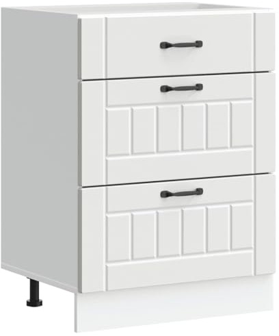vidaXL Küchen-Unterschrank Lucca Weiß Holzwerkstoff