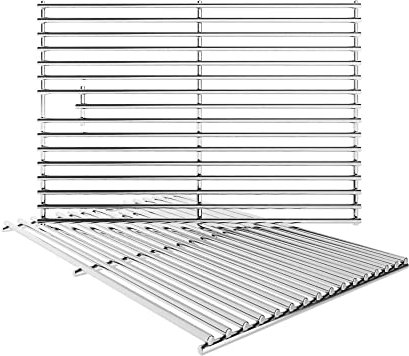 KIKIBRO 38,1 cm Grillroste Ersatz für Weber 7522, Spirit 200, E200, E210, S200, S210, Spirit 500, Genesis Silver A, Grillersatzteile für Weber 7521 7522 7523 65904 65905