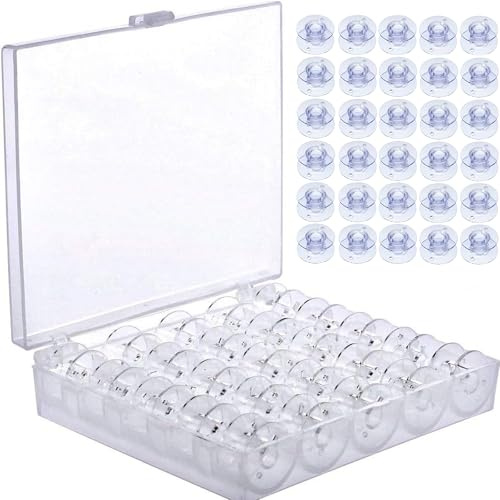 25 Stück Nähmaschinen-Spulen, universelle transparente Kunststoff-Nähspulen mit Etui, für Brother, Singer, Babylock, Janome, Kenmore Nähmaschine