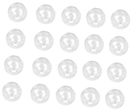 SEWACC 100 Stück Glaskugel Anhänger Glaskugel Accessoire Ohrringe Herstellungsmaterial Hohlglas Accessoire Schmuckherstellungs Accessoire Glasschmuck Accessoire Loch Glaskugel