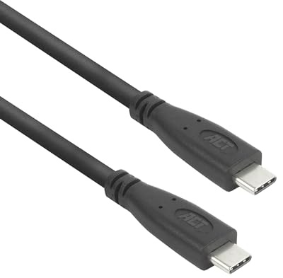 ACT Cavo USB C 60 W, 10 Gbps, 4 K a 60 Hz, cavo video USB C, cavo dati, cavo di ricarica per monitor, laptop, SSD, 5 m, AC7445
