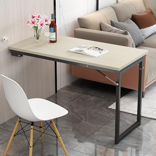 yurstcggh Esstisch Klappbar Platzsparend, Klapptisch Esstisch Wand,Bartisch Wand Klappbar, Klappbarer Wandtisch Für Wäsche,Zimmer, Arbeitszimmer 120×50×75cm