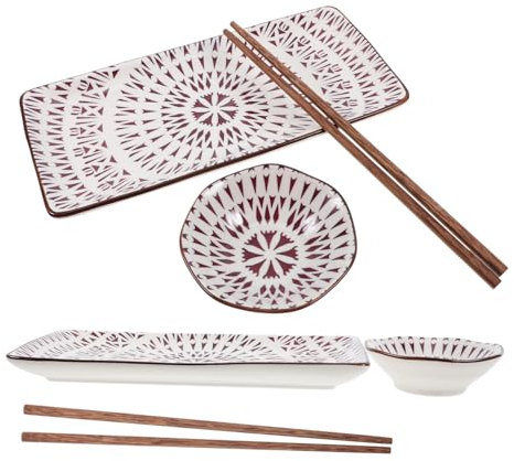 OUNONA 2juegos Platos Sushi Cerámica Vajilla Japonesa Para Sashimi Platos Para Mojar