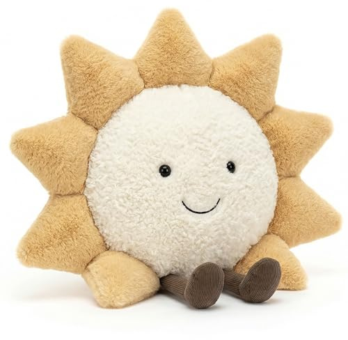Sayudar Lächeln Sonne Plüsch Dekokissen -40cm Weiches Sonnenkissen, 5D Plüsch Sonnen Geformte Dekorative Kissen, Plüschtier Kissen in Sonnenform, Niedliches Sonnenkissen für Kinder zum