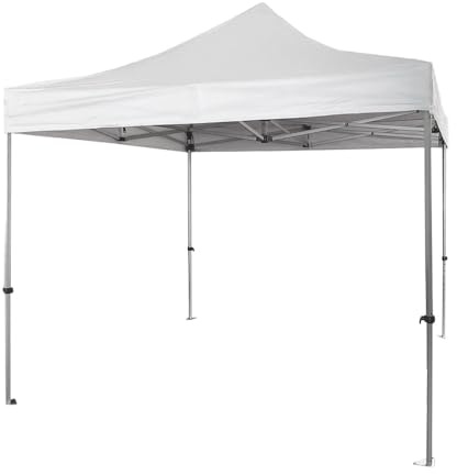 Market-Pro Profi-Pavillon aus Aluminium, sechseckige Struktur, 3 x 3 m, weiß, wasserdicht