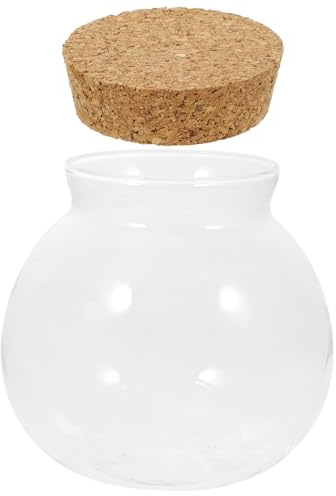 Alasum Ökologische Glasflasche mit Korken als Leichtes Bruchsicheres Terrarium für Blumen und Andere Pflanzen im Garten oder Wohnzimmer Einfache Künstlerische Flaschenform
