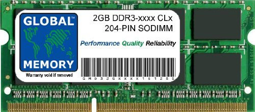 2GB DDR3 1066/1333/1600MHz 204-PIN SODIMM MEMORY RAM COMPATIBLE WITH LAPTOPS/NOTEBOOKS