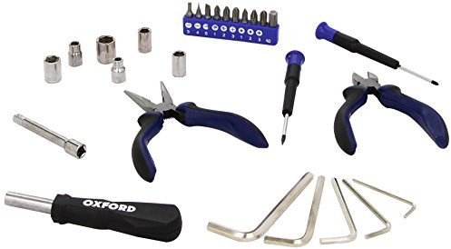 Oxford Under Seat Motorcycle Tool Kit - Black/Blue