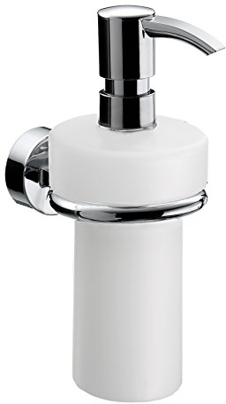 Emco 452100102 Fluessigseifenspender Rondo 2 Behaelter Kunststoff, weiß, verchromt